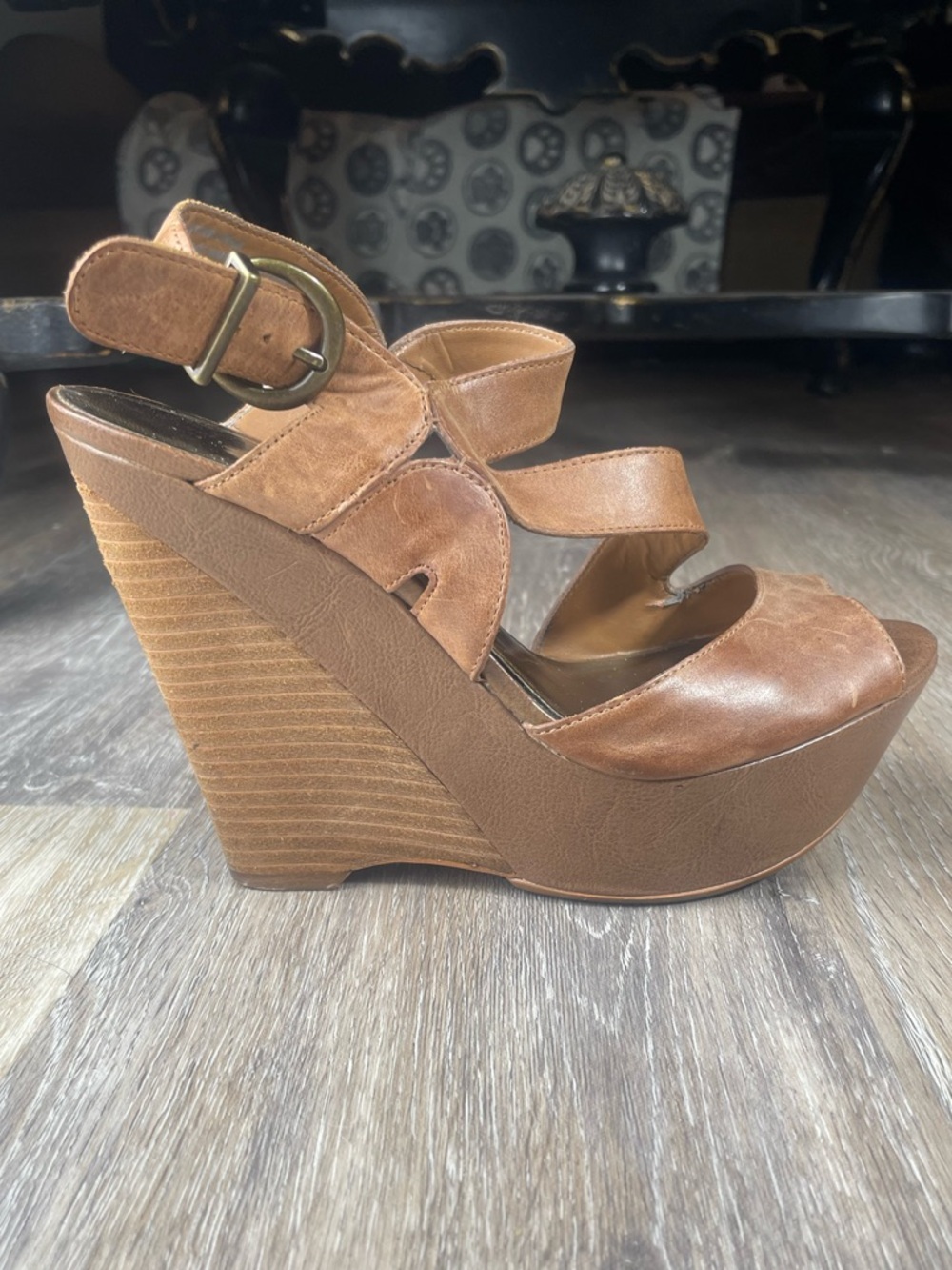 Fergie Platform Wedge Sandals size 7.5